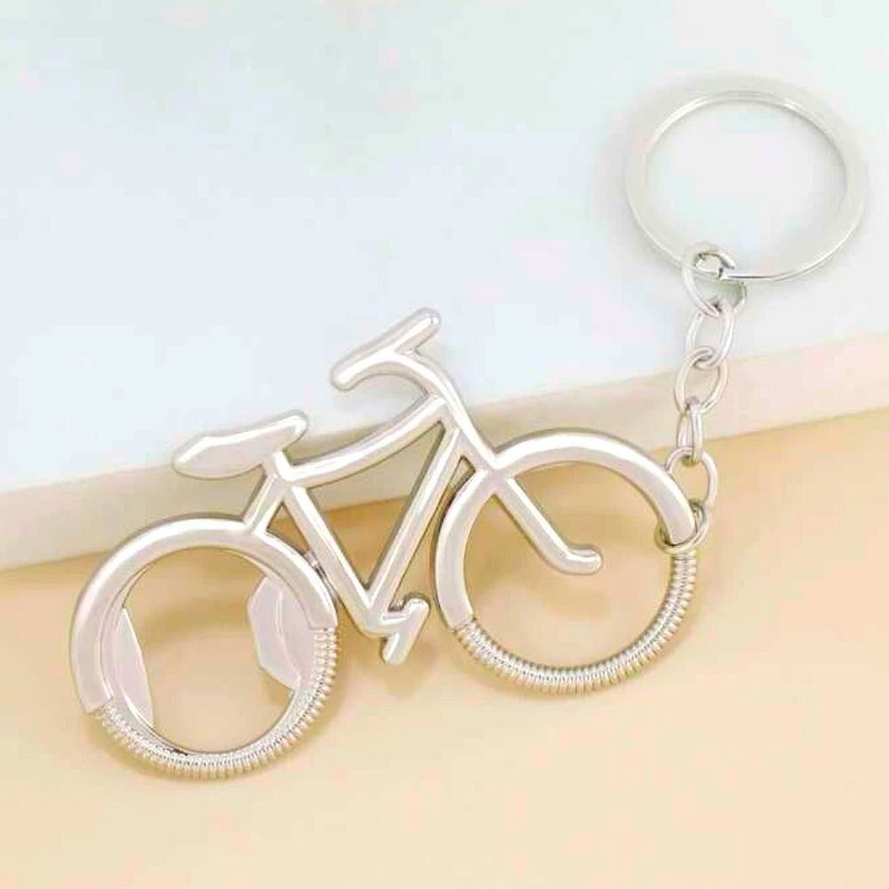 New Bottle Opener Bicycle Bike Keychain Purse Charm Stocking Stuffer Gift